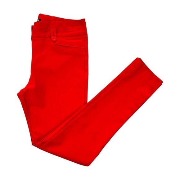 Womens Red Slim-Fit Pants Size L - Picture 1 of 8